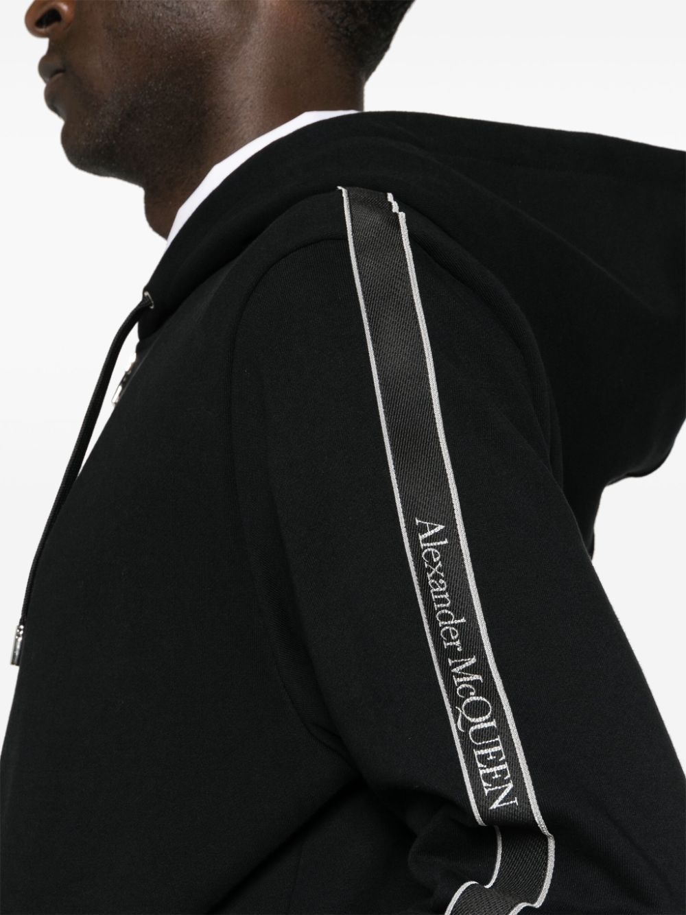 LOGO-TRIMMED COTTON HOODIE - 5