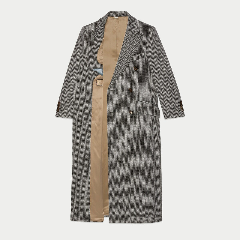 Gucci HA HA HA herringbone coat 4