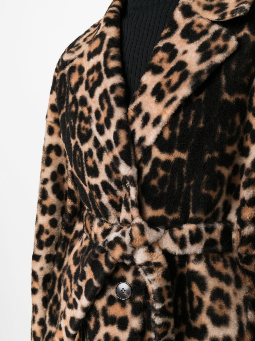 shearling leopard-print coat - 5