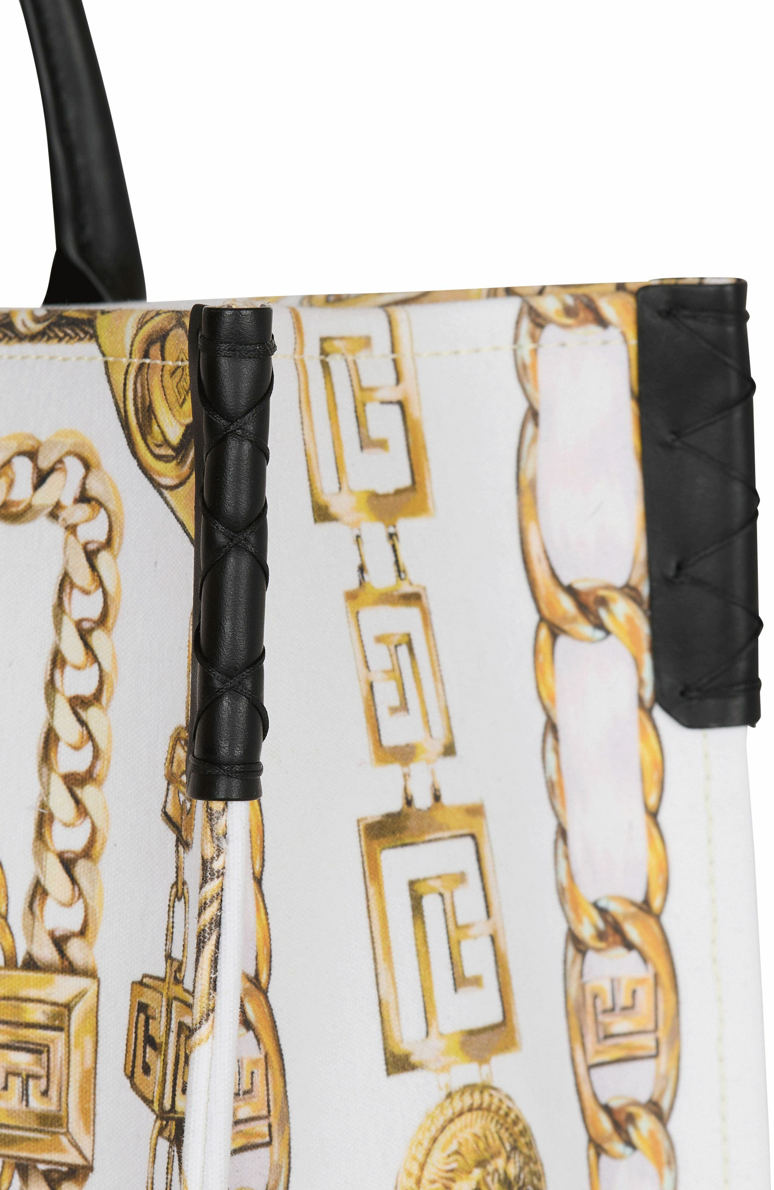 Balmain B-Army Medium tote bag in printed canvas in Gold at Nordstrom - 6
