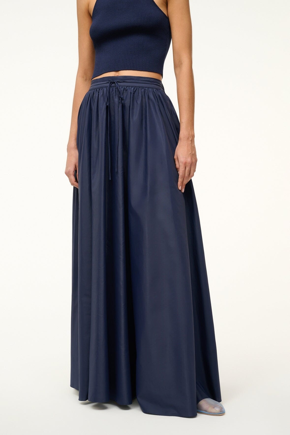 STAUD MAXI EDEN SKIRT NAVY - 3