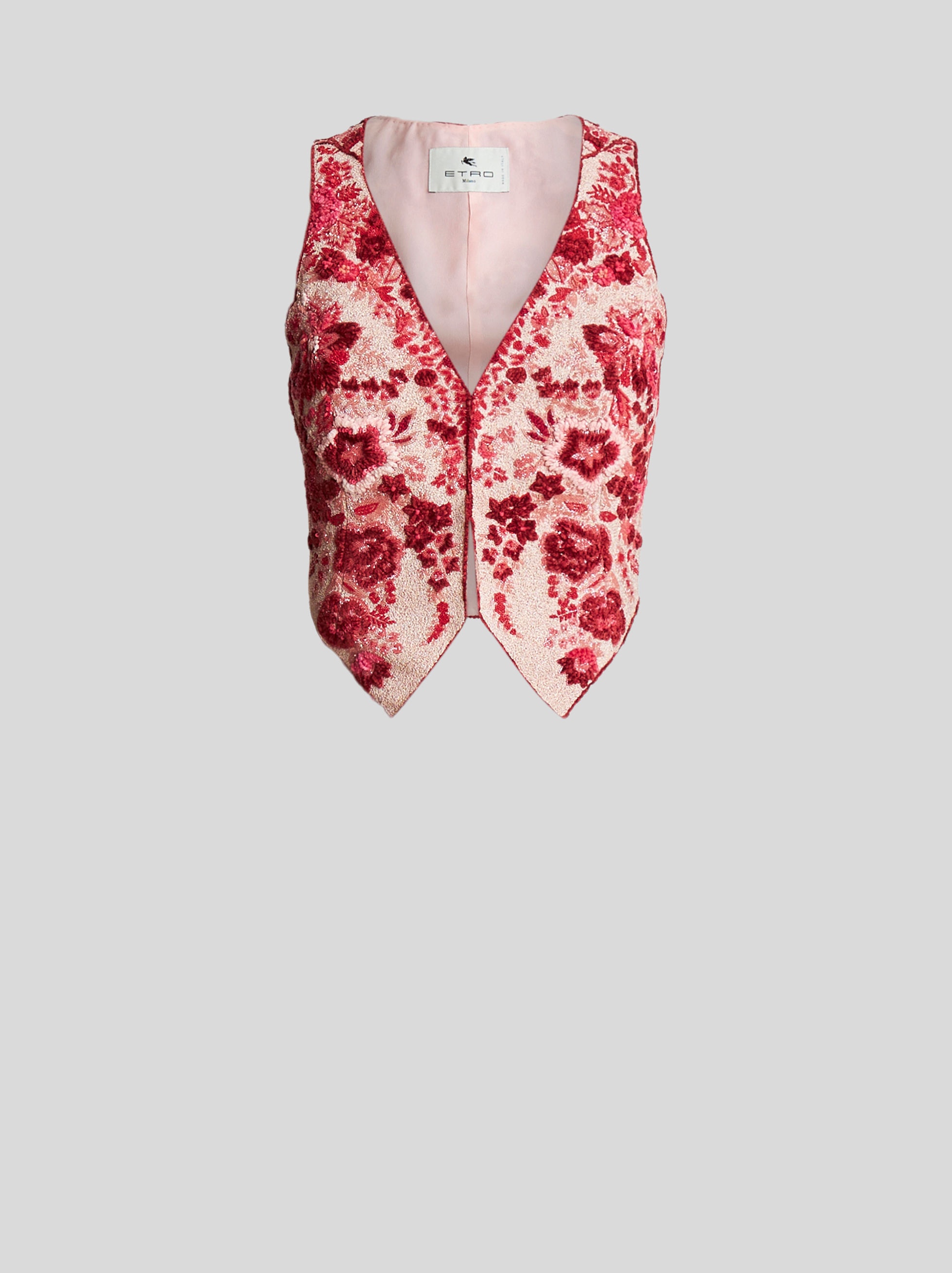 FLORAL EMBROIDERY WAISTCOAT - 1