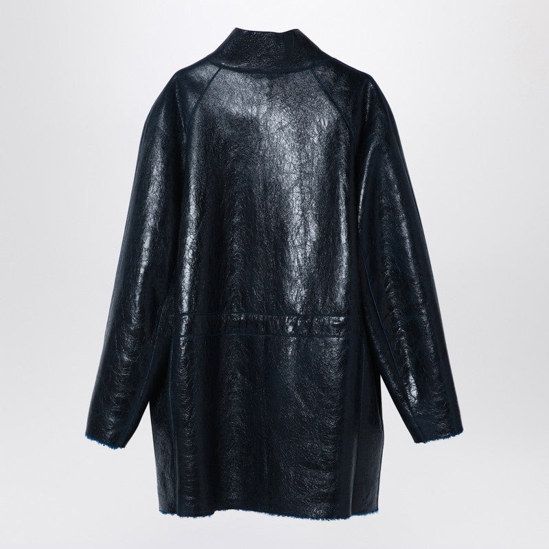 Fendi Dark Blue Sheepskin Jacket Women - 2