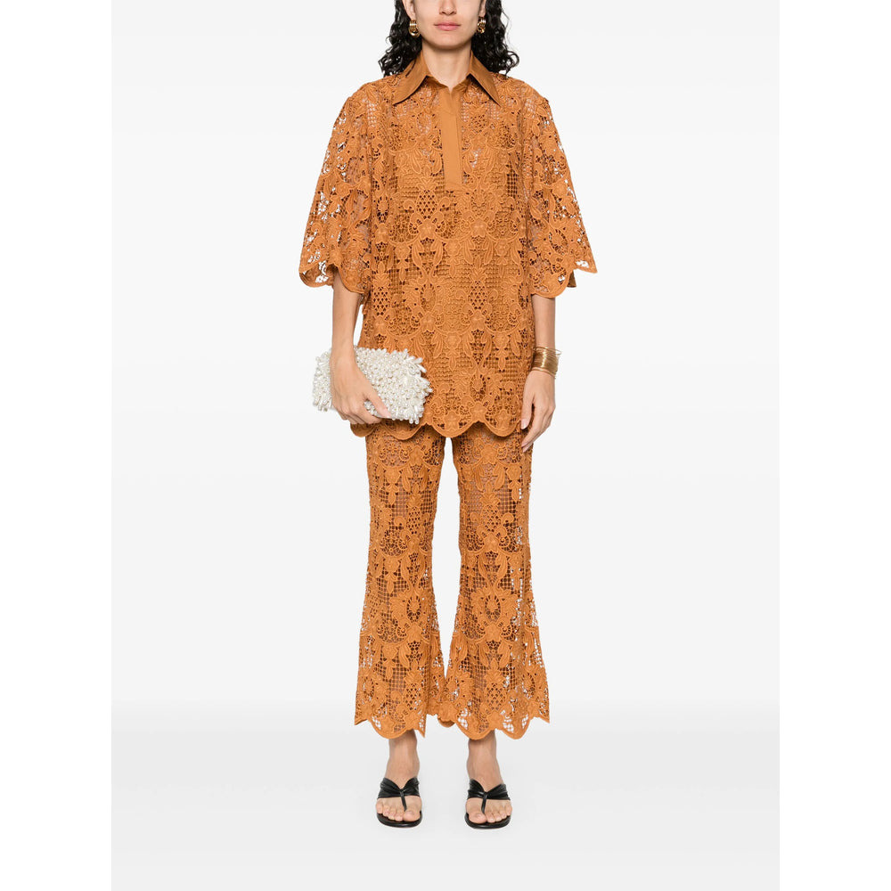 Zimmermann Brown Trousers - Flared Trousers Women - 4