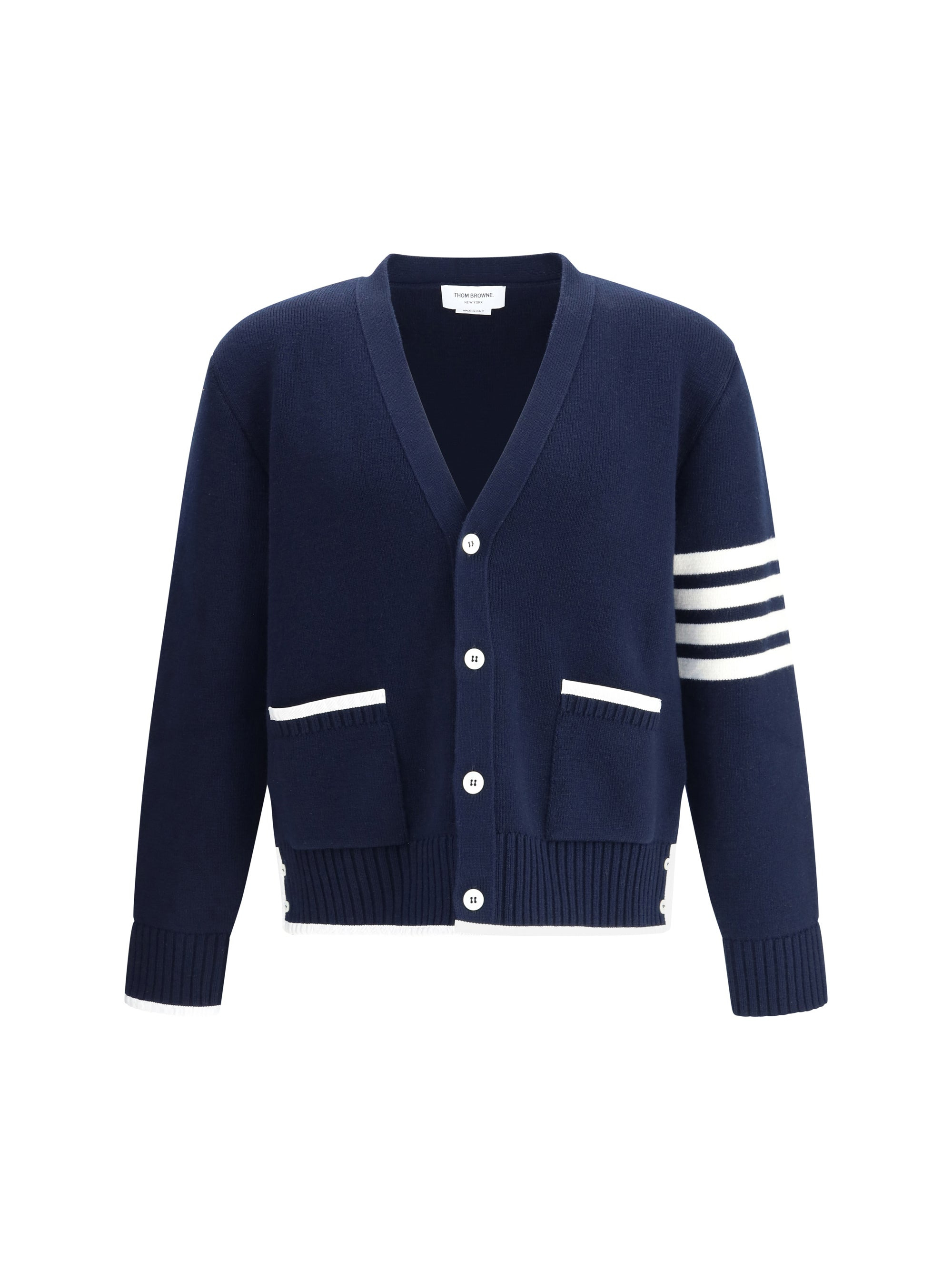 Thom Browne Men Merino Wool Cardigan - 1
