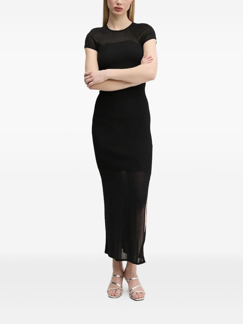ribbed midi dress - 3