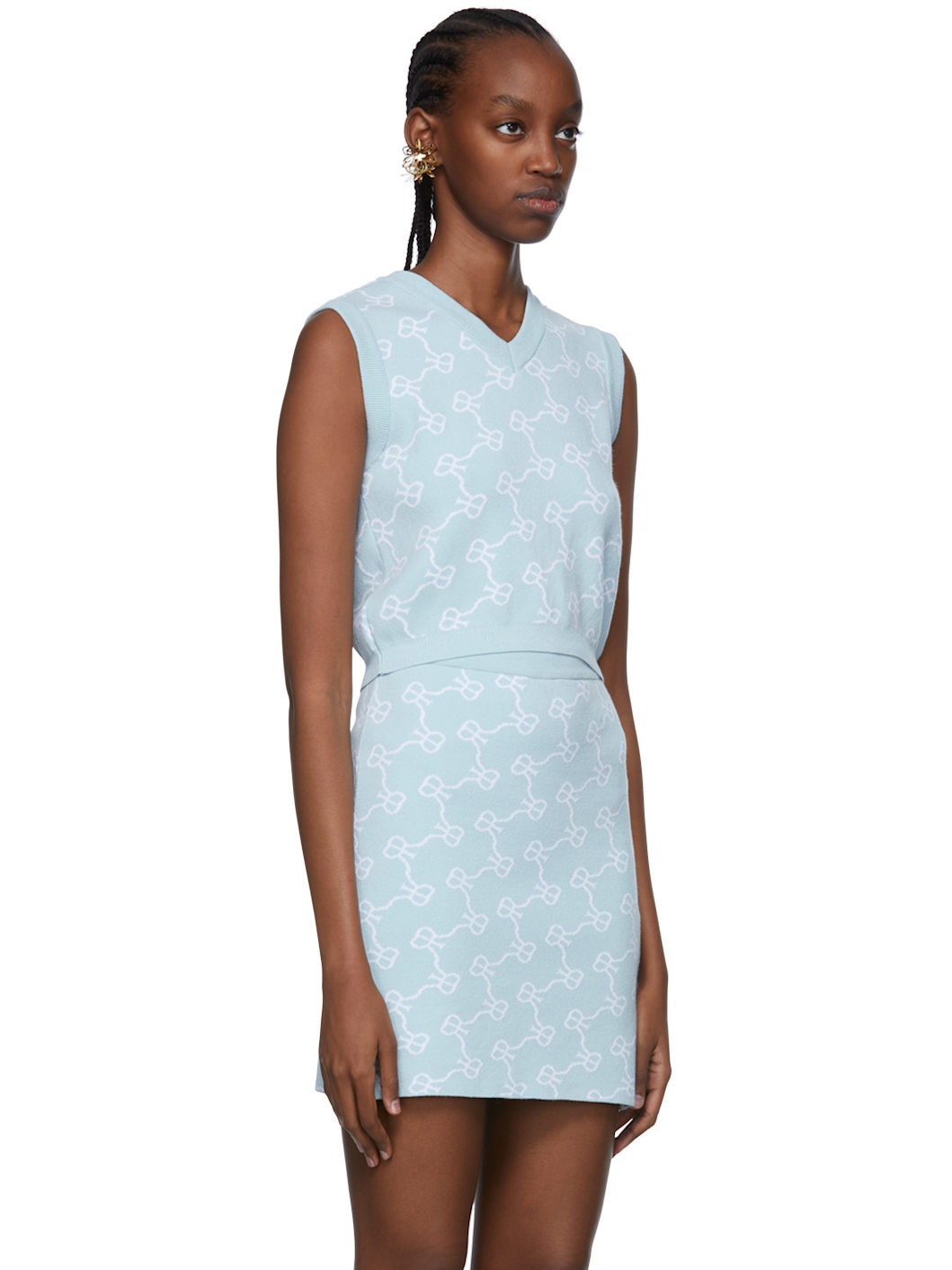 Blue Viscose Vest - 2