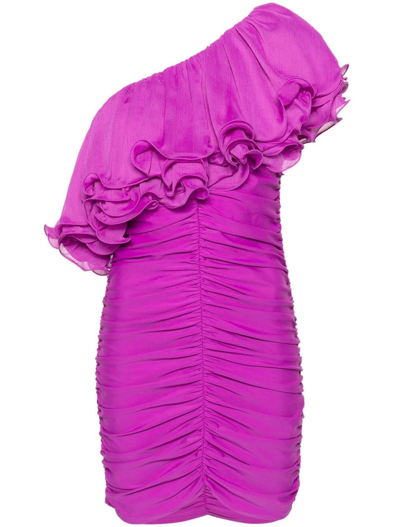 one-shoulder chiffon minidress 1