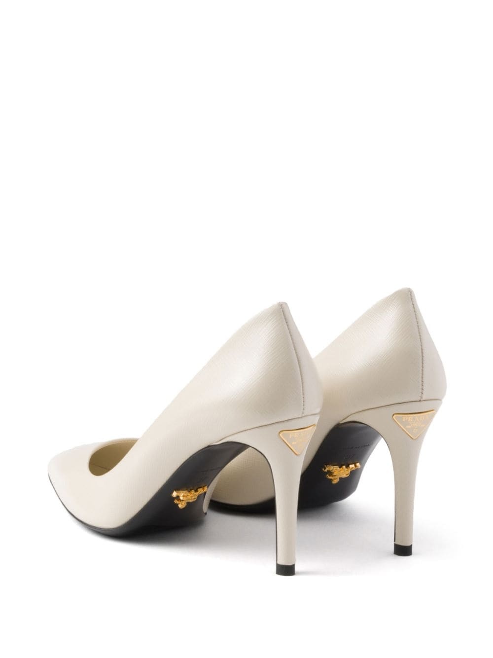 85mm Saffiano leather pumps - 3