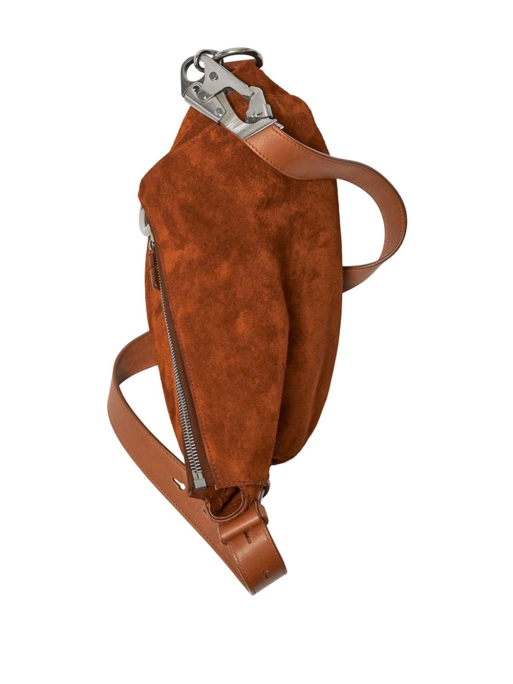 asymmetric-design suede shoulder bag - 4