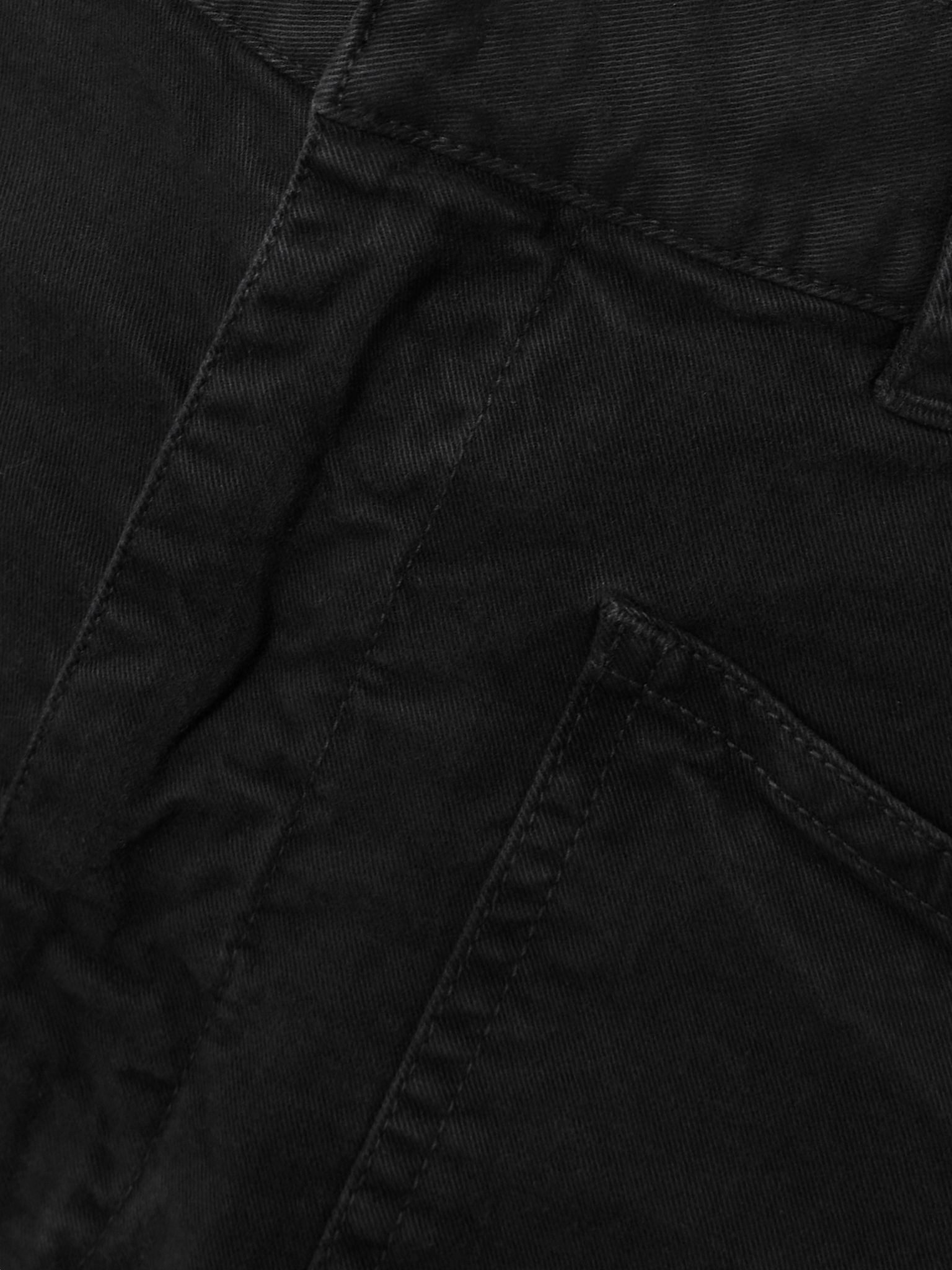 Shon cotton-blend twill barrel-leg pants Black - 4