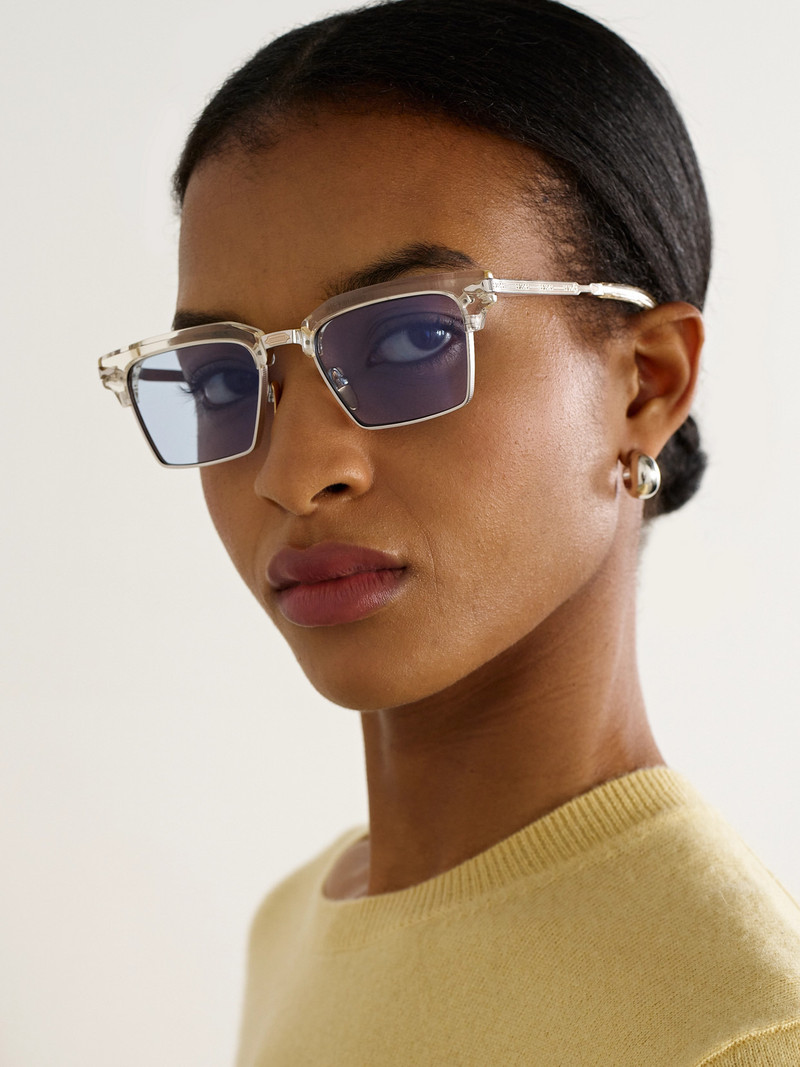 JACQUES MARIE MAGE Alin Acetate And Silver-tone Square-frame Sunglasses outlook