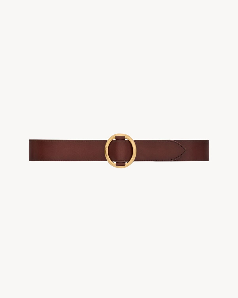OVAL BUCKLE BELT IN LEATHER 1