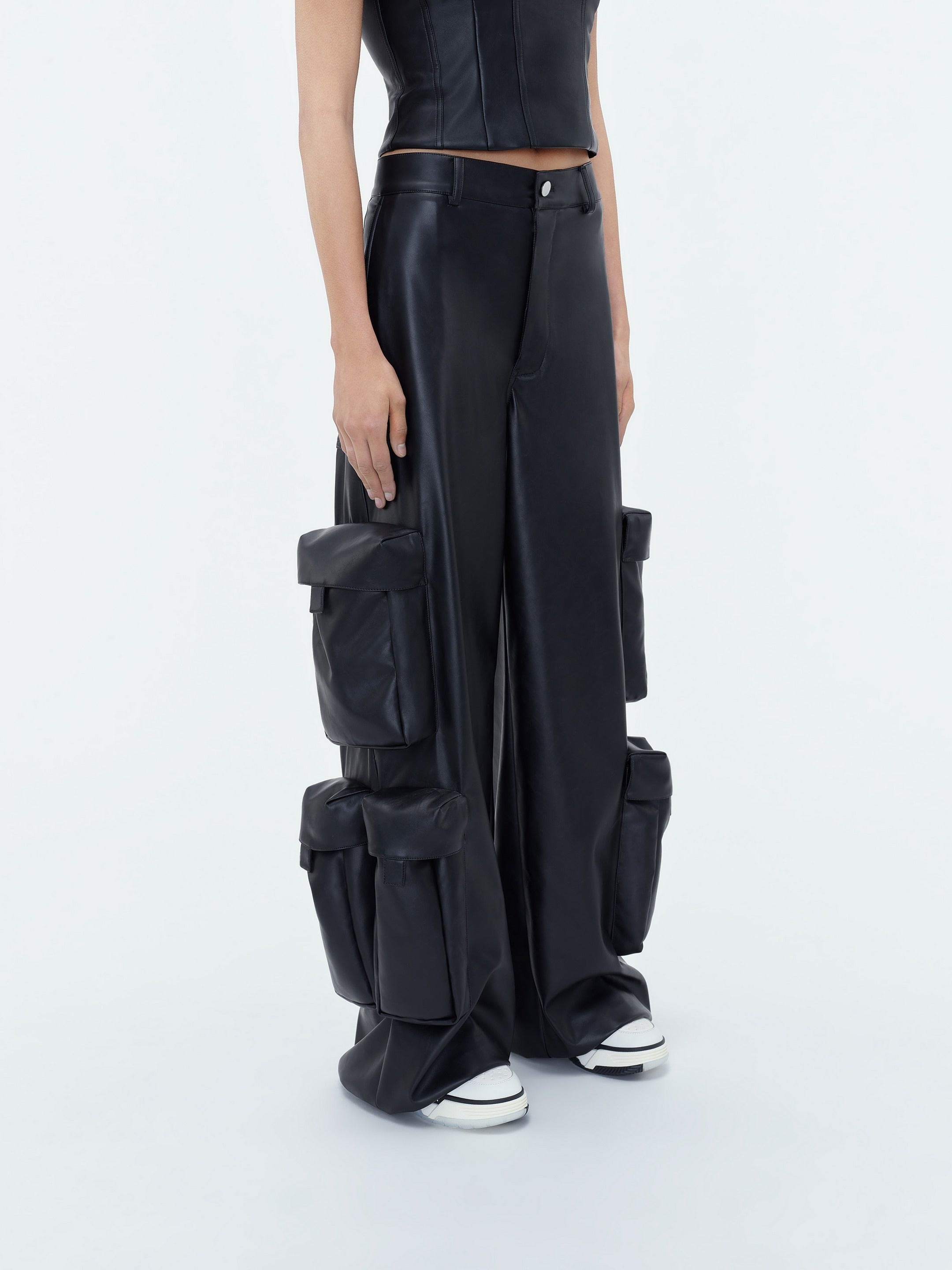 WIDE LEG CARGO PANT - 4