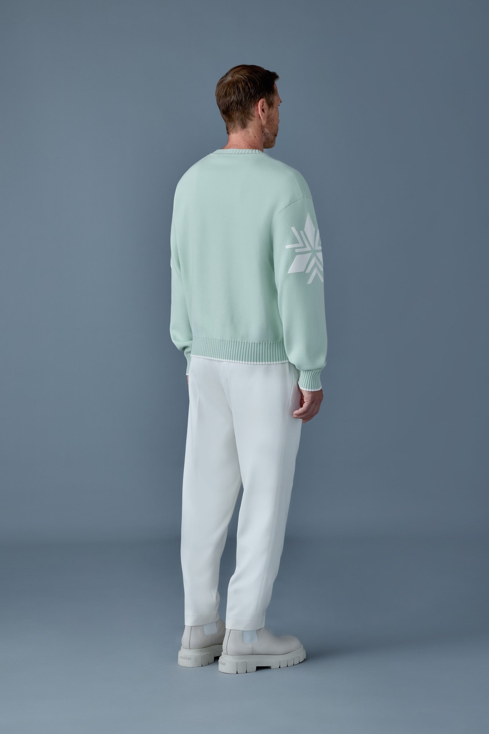BENTLEY-SF Jacquard snowflake knit sweater - 4