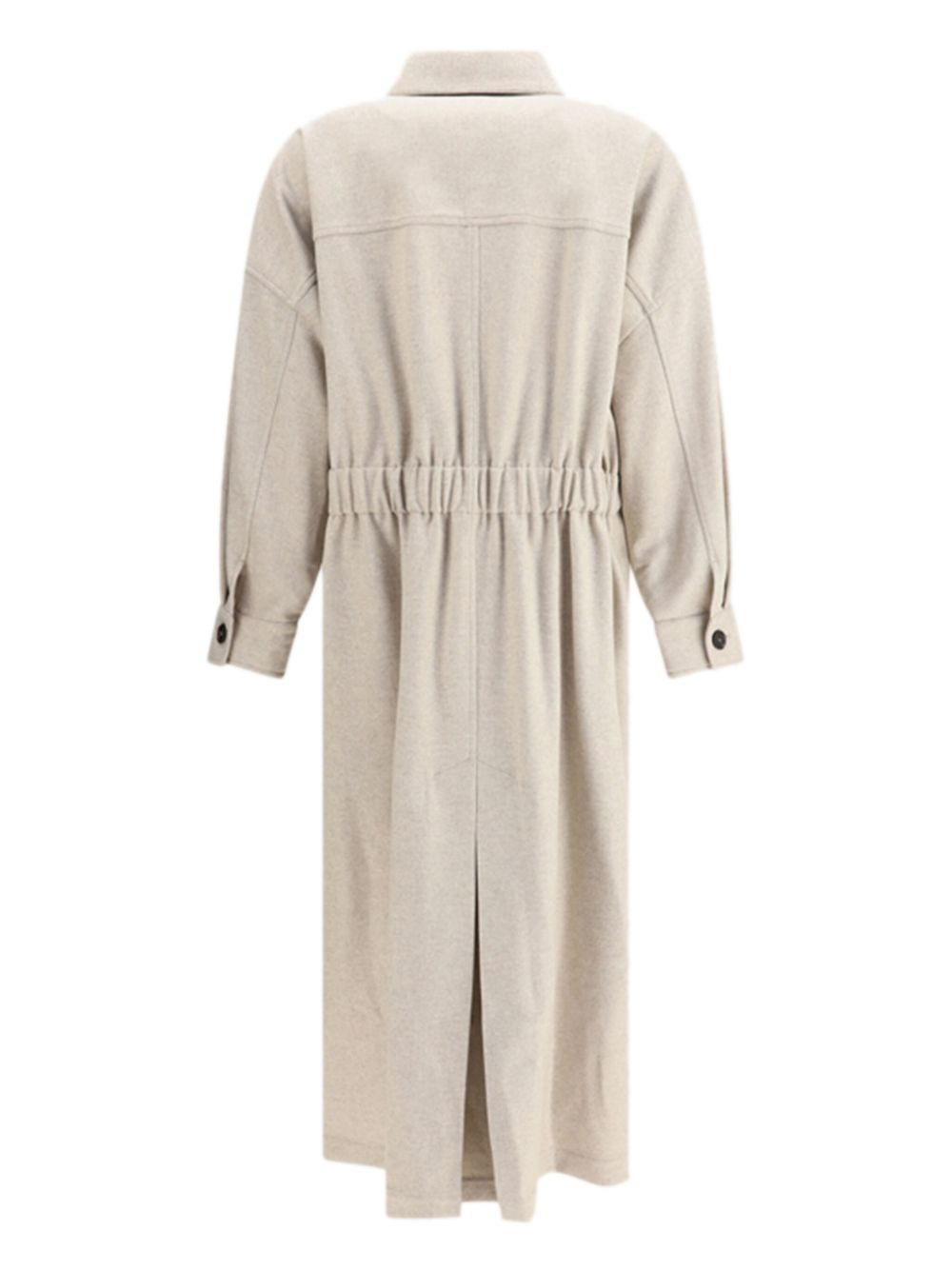 belted flap-pocket coat - 3