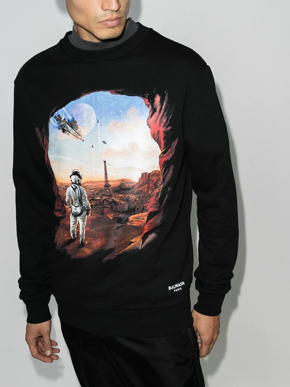 astronaut-print sweatshirt - 2