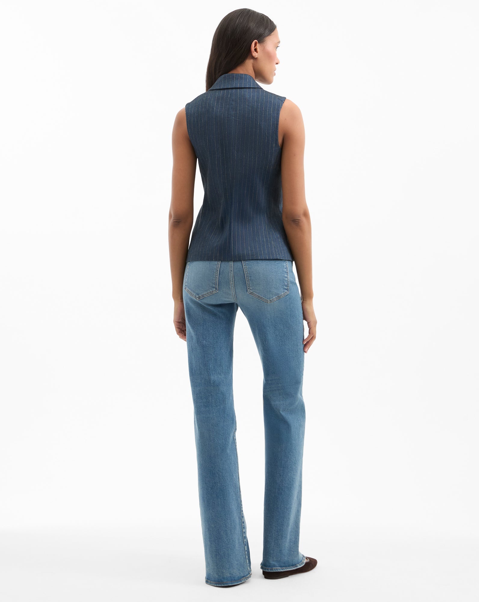 BENNY PINSTRIPE TAILORED VEST - 5