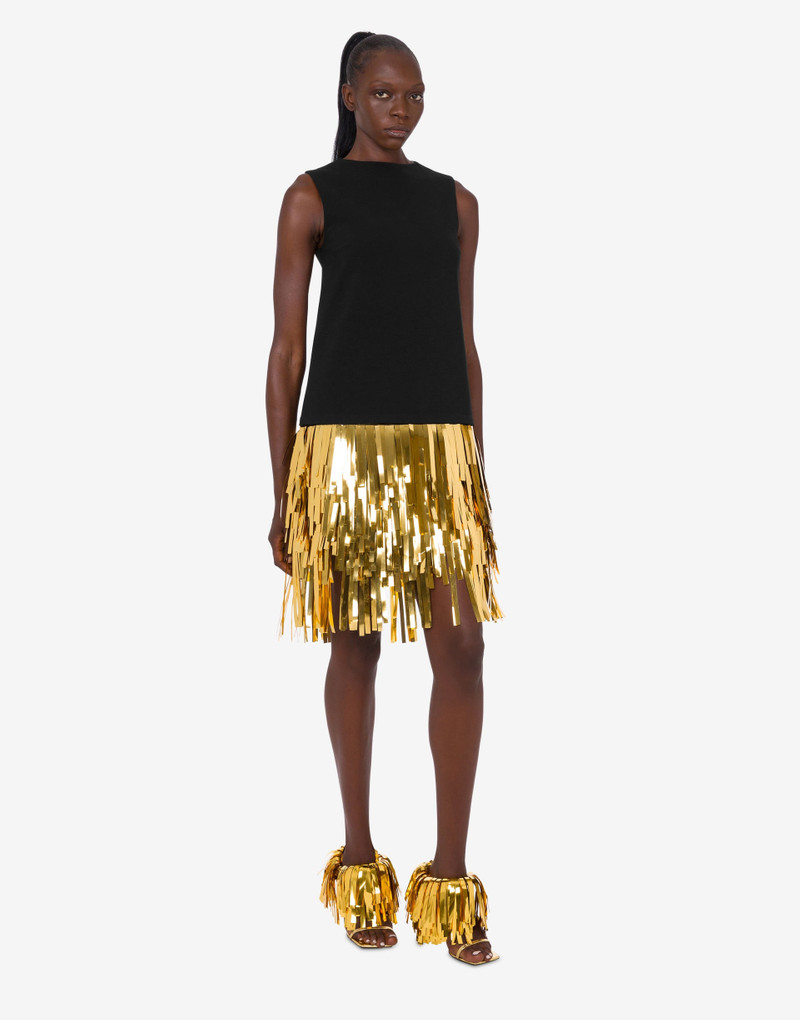 EMBELLISHED STRETCH CREPE DRESS 1
