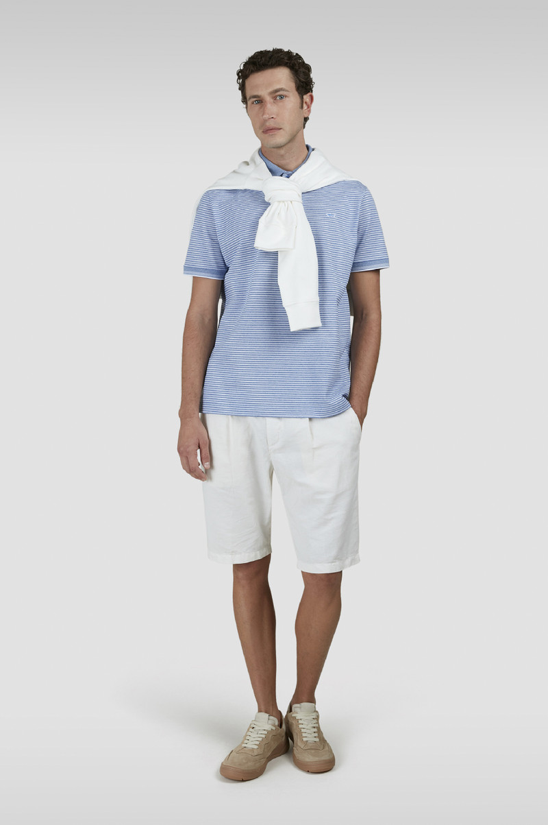 Paul & Shark POLO IN JASPÉ PIQUÉ COTTON WITH STRIPED PATTERN outlook