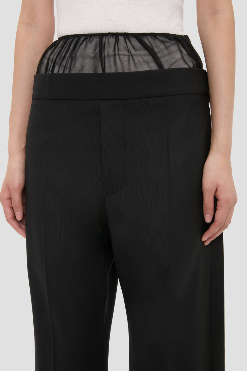 Sheer Panel Trouser In Black 4
