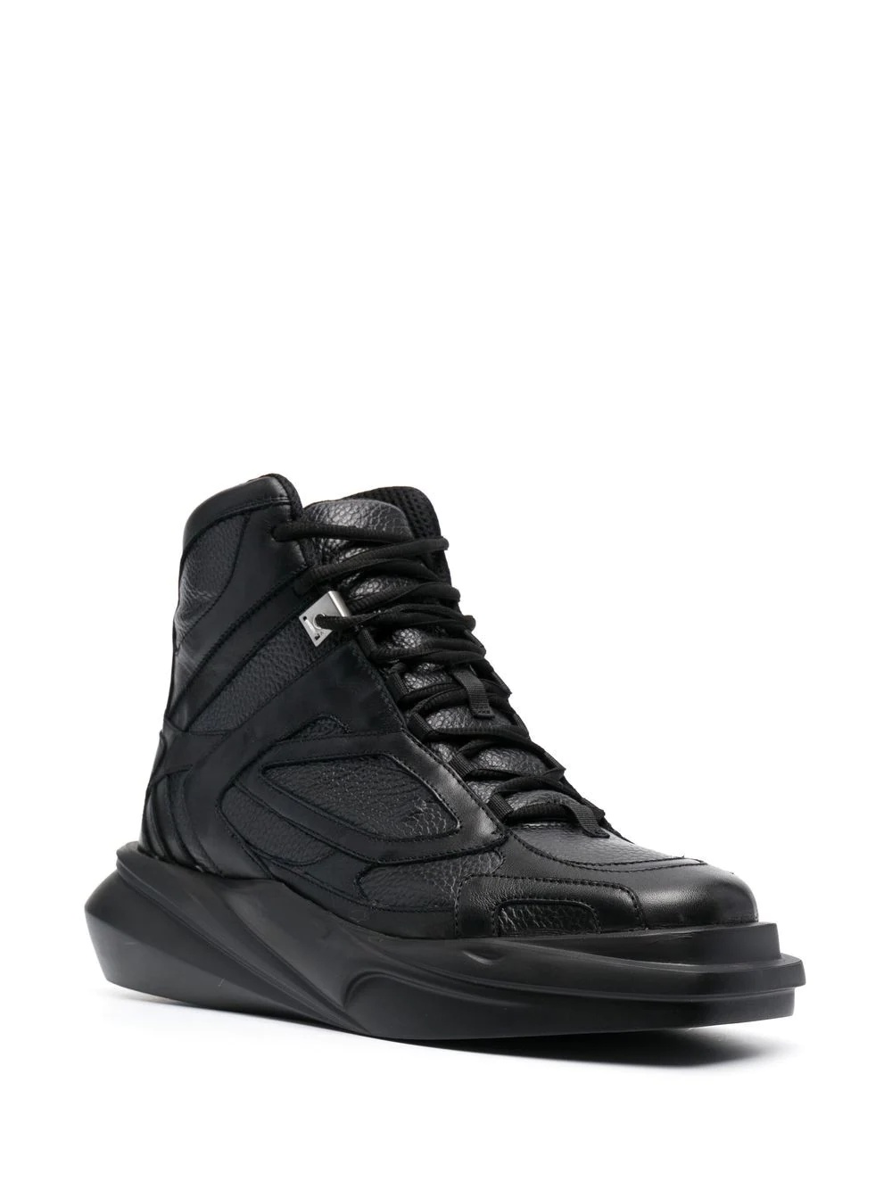 lace-up high-top sneakers - 2