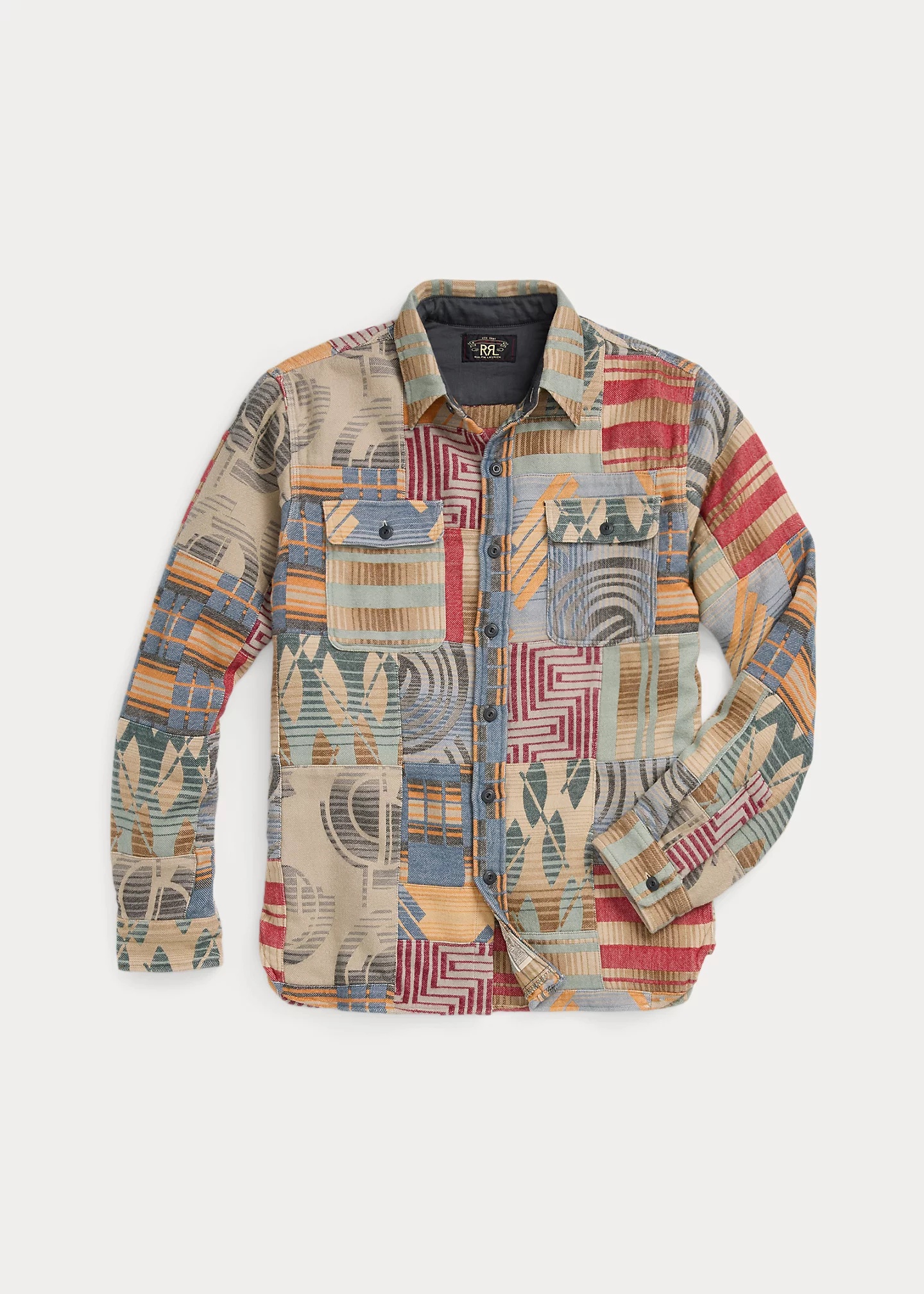 Patchwork Jacquard Workshirt - 1