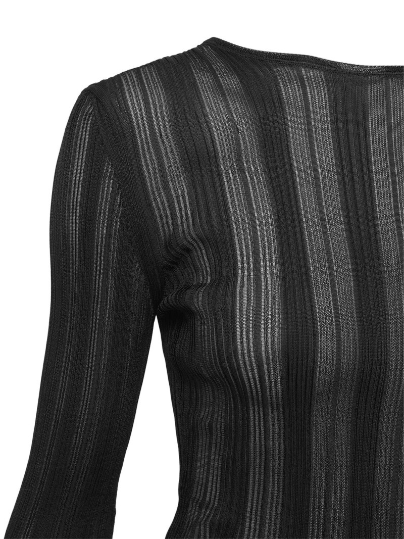 Extra fine viscose long sleeve top - 5