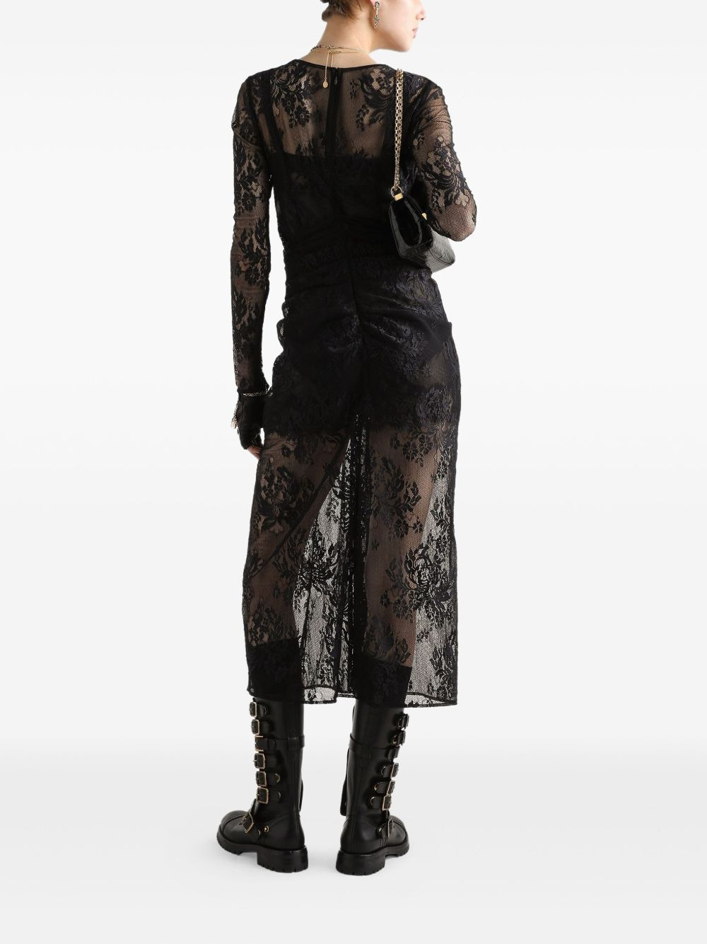 lace long-sleeve dress - 3