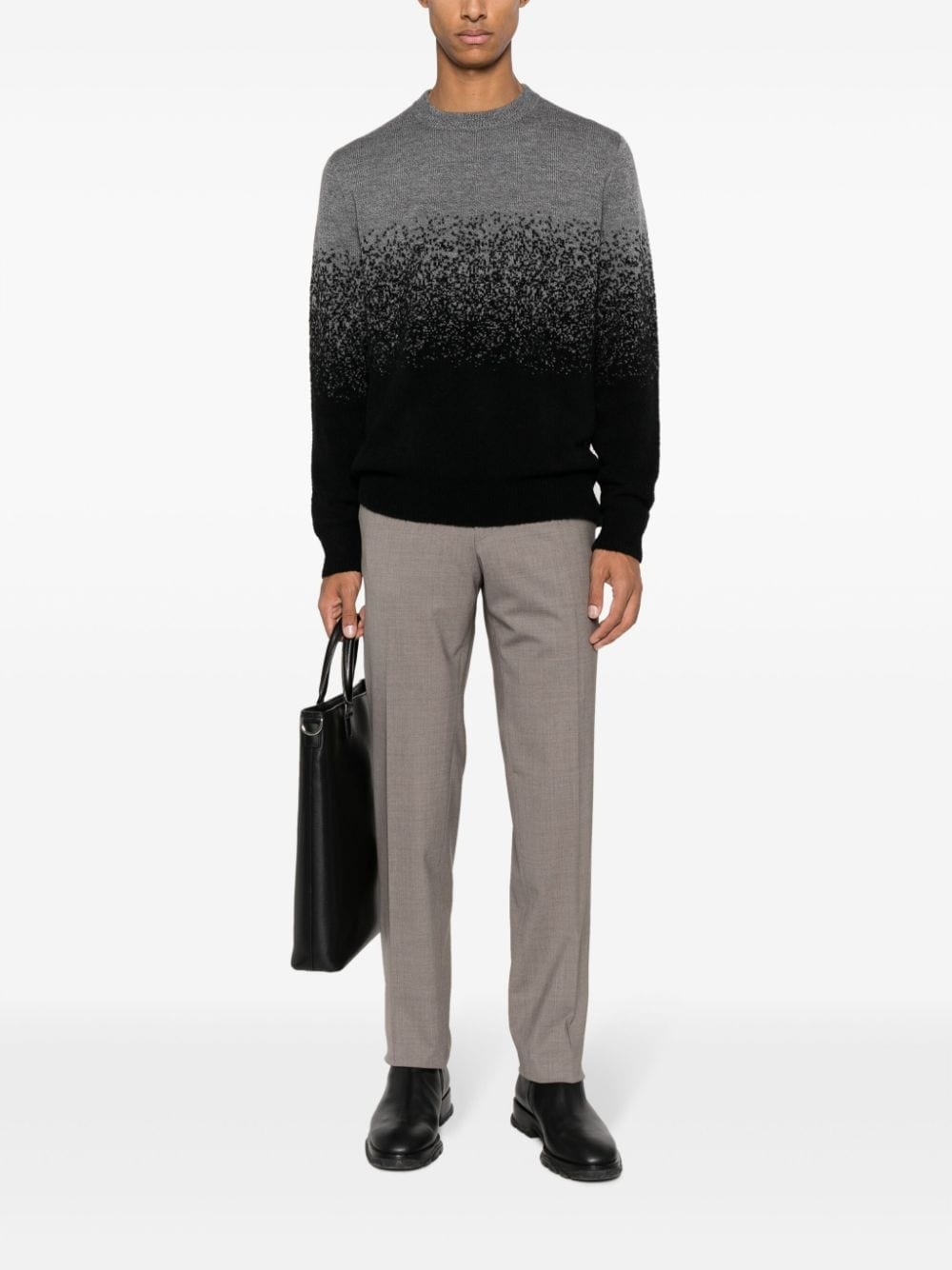 mid-rise tailored tapered trousers - 2