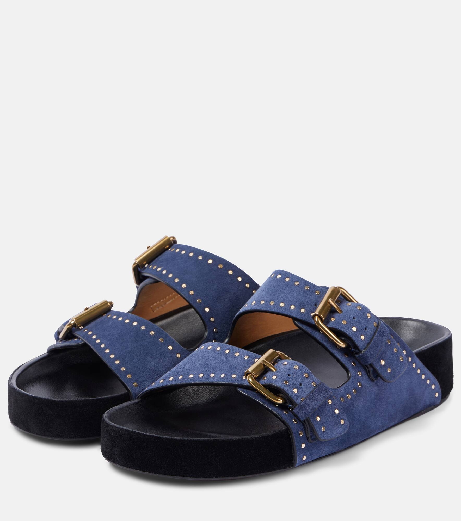 Lennyo studded suede sandals - 4
