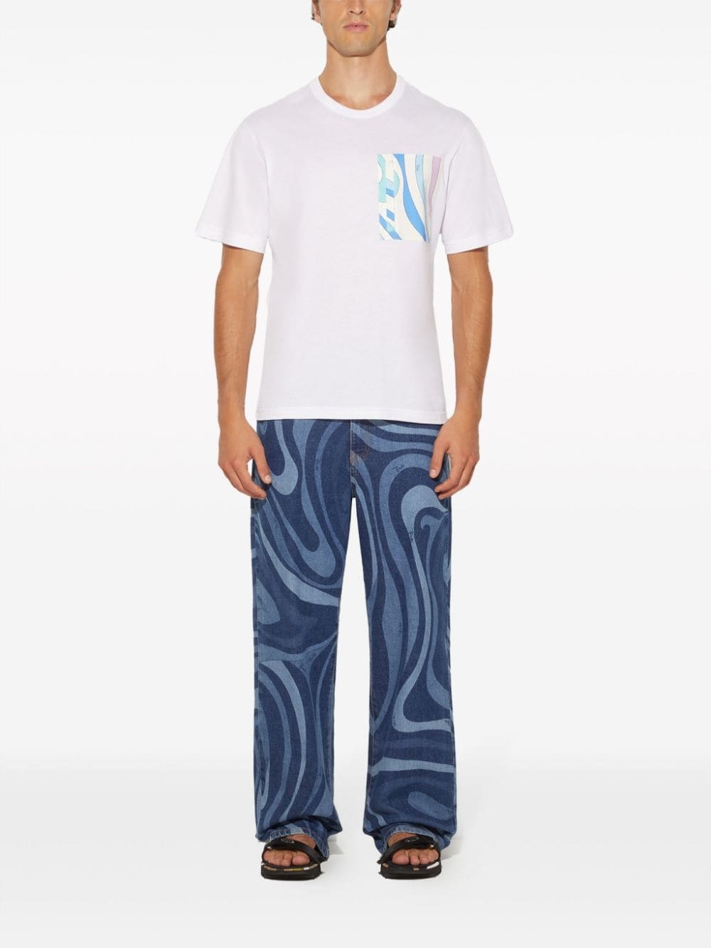 Marmo-print cotton T-shirt - 2