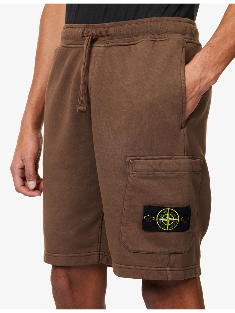Badge Drawstring Cotton-Jersey Shorts 5