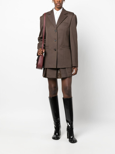 LVIR pleated wool-blend miniskirt outlook