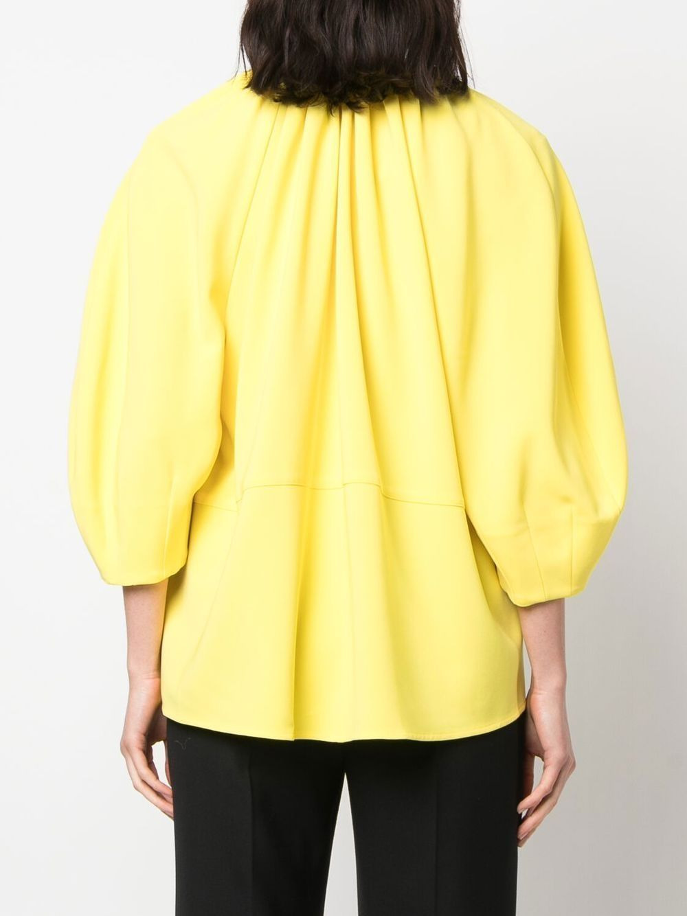 gathered-detail tie-fastening blouse - 4