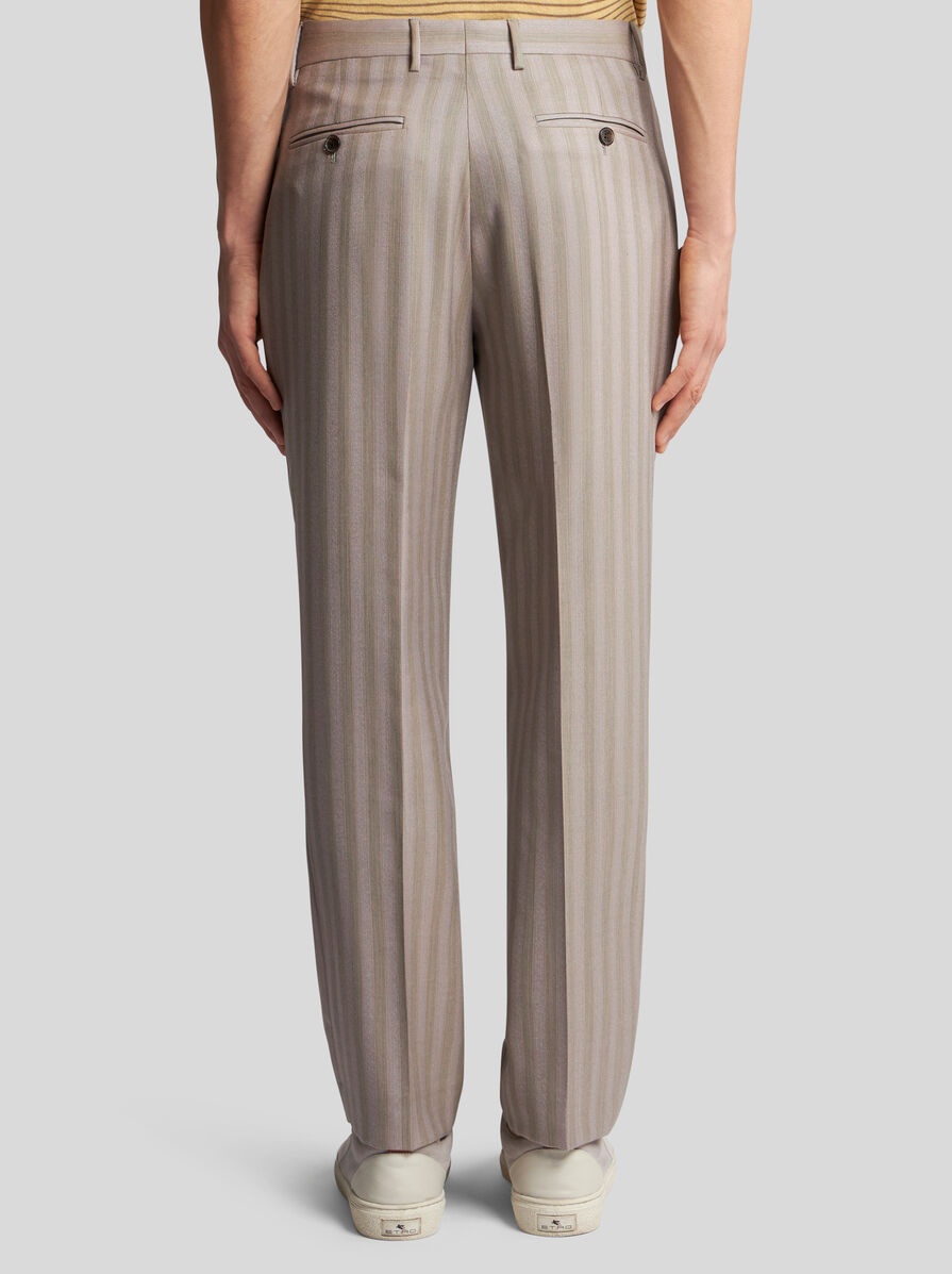 STRIPED TROUSERS WITH PLEATS - 5