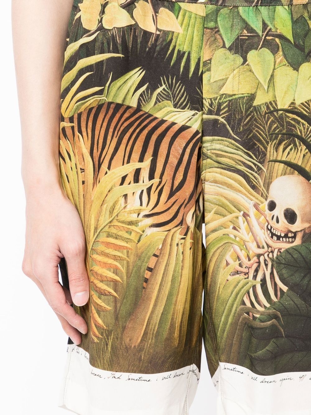 Forest graphic-print silk shorts - 5