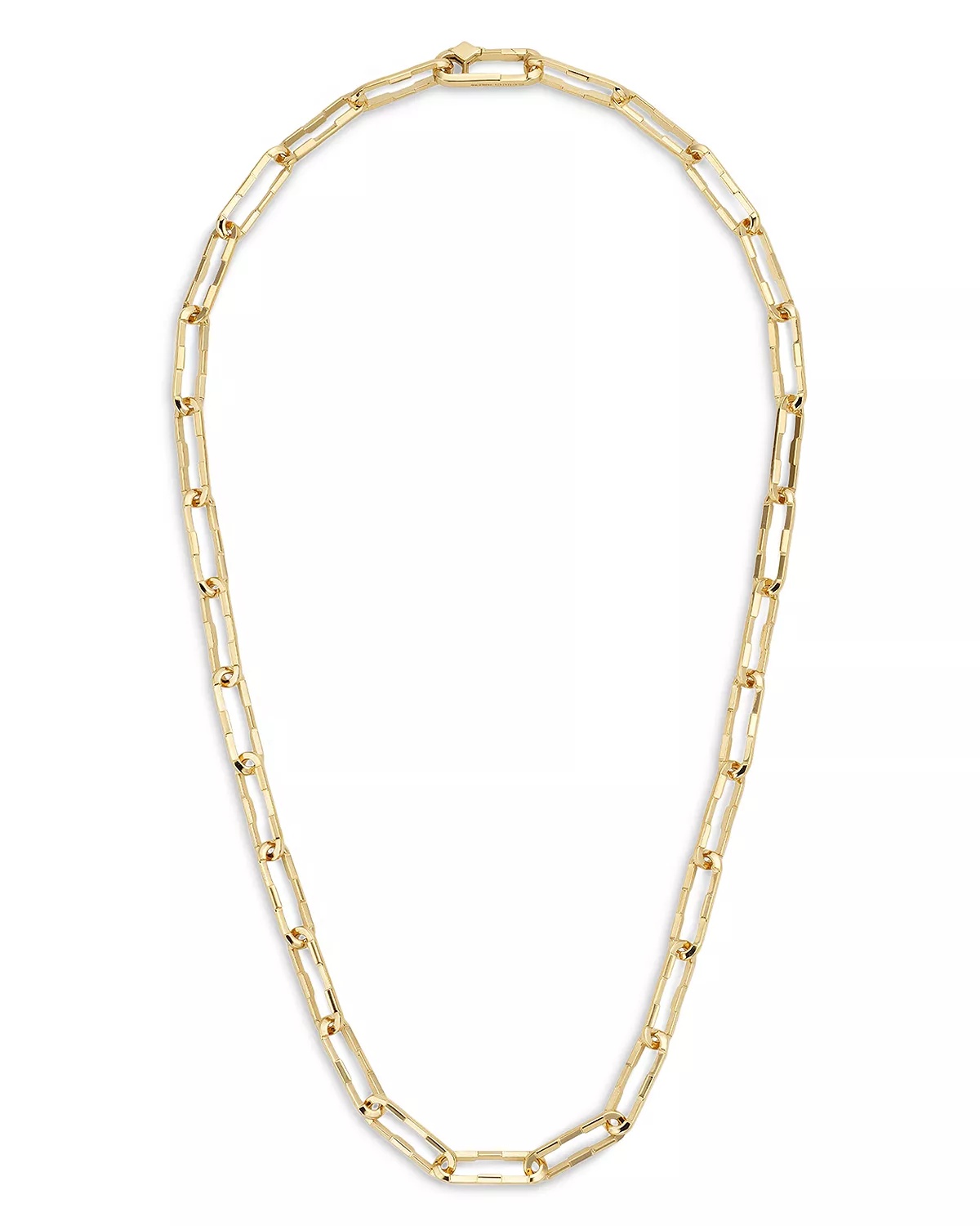 18K Yellow Gold Link to Love Large Square Link Chain Necklace, 19.6" - 3