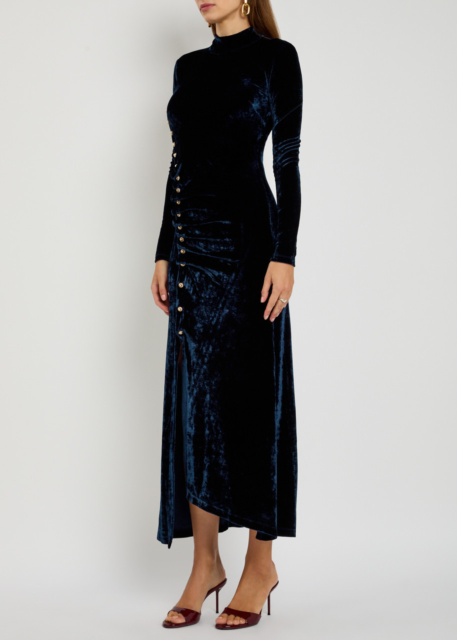 Rabanne Gathered Velvet Gown - 2