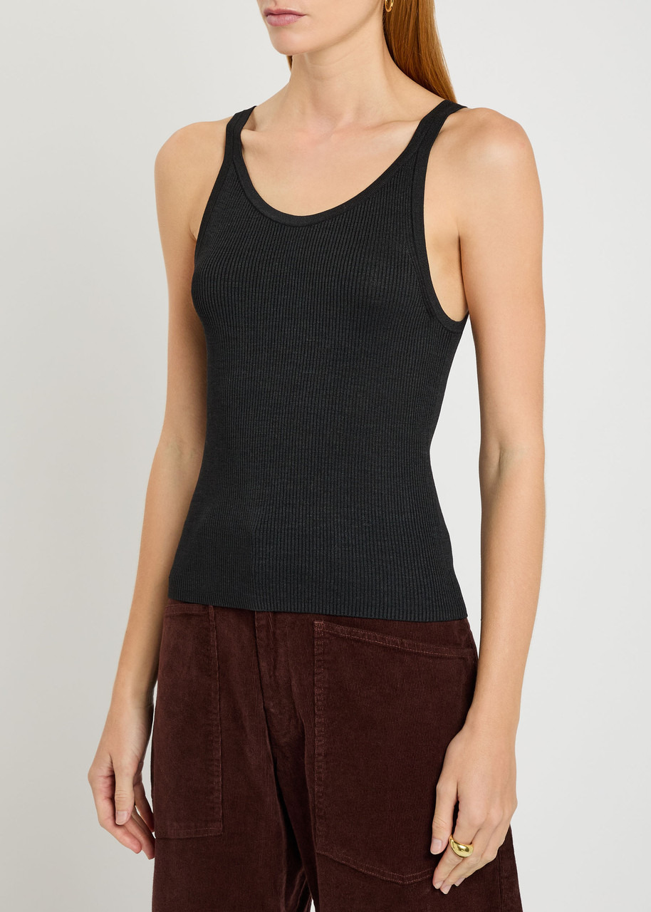 Nili Lotan Selah Ribbed Silk Tank - 2