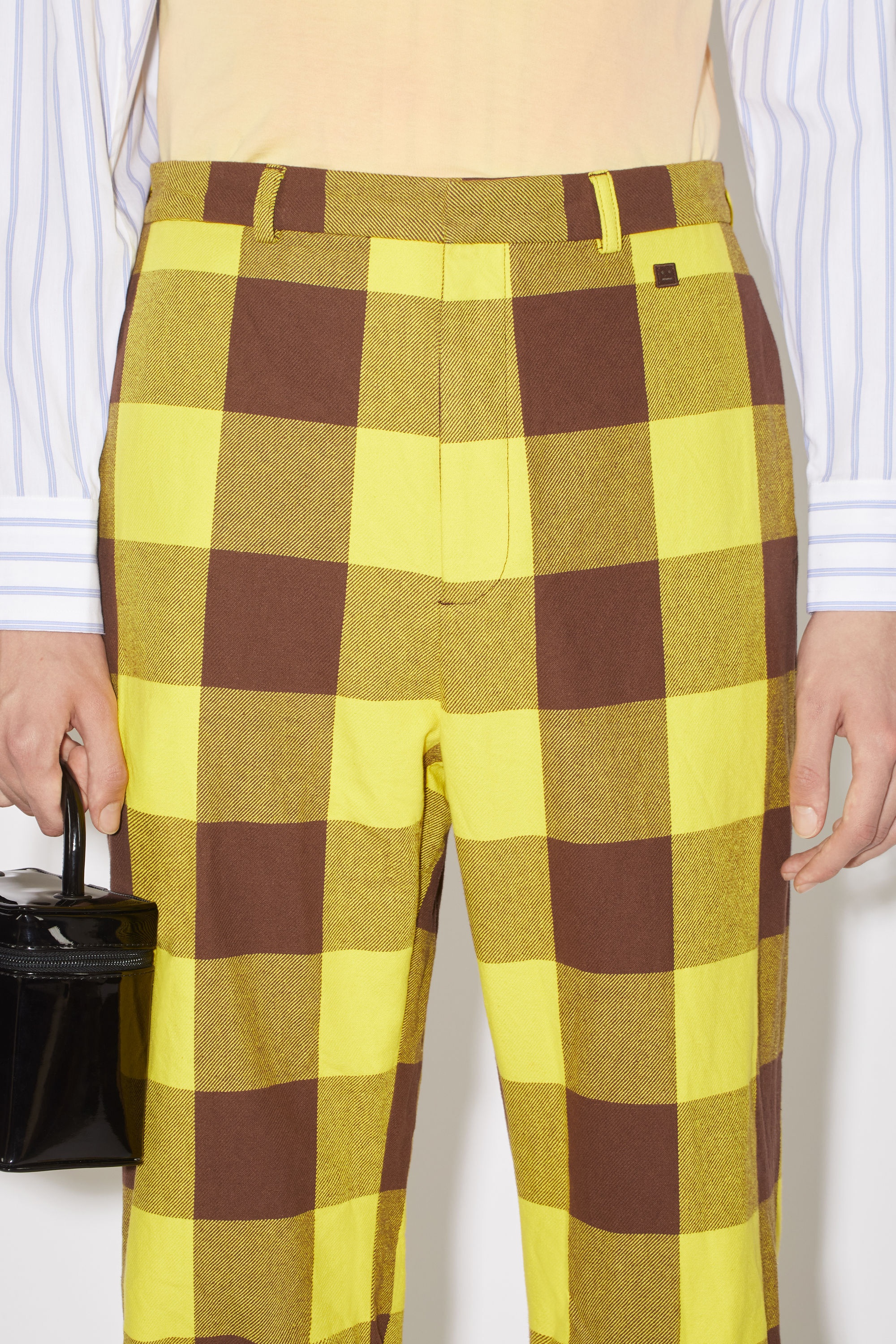 Check trousers - Yellow/brown - 5