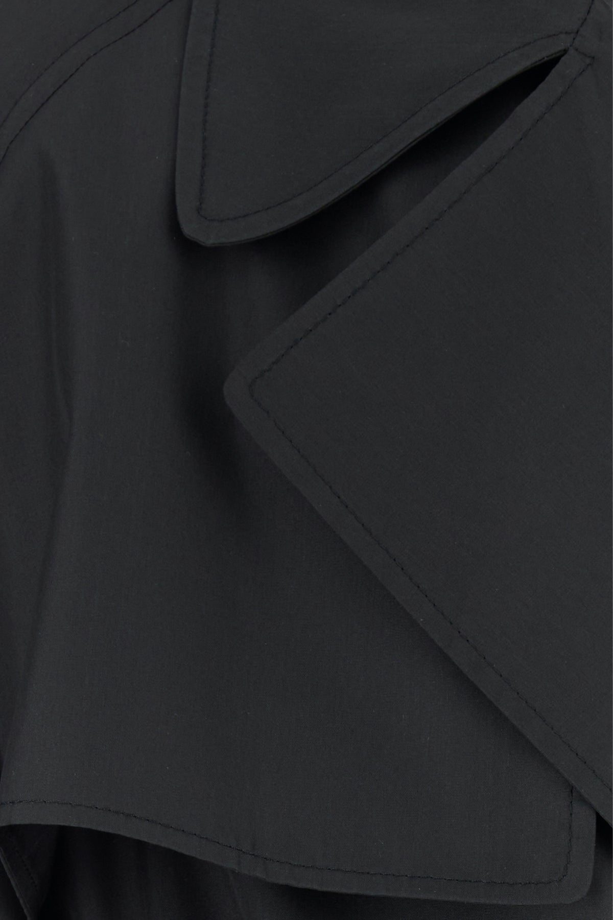 Black silk trench coat - 3