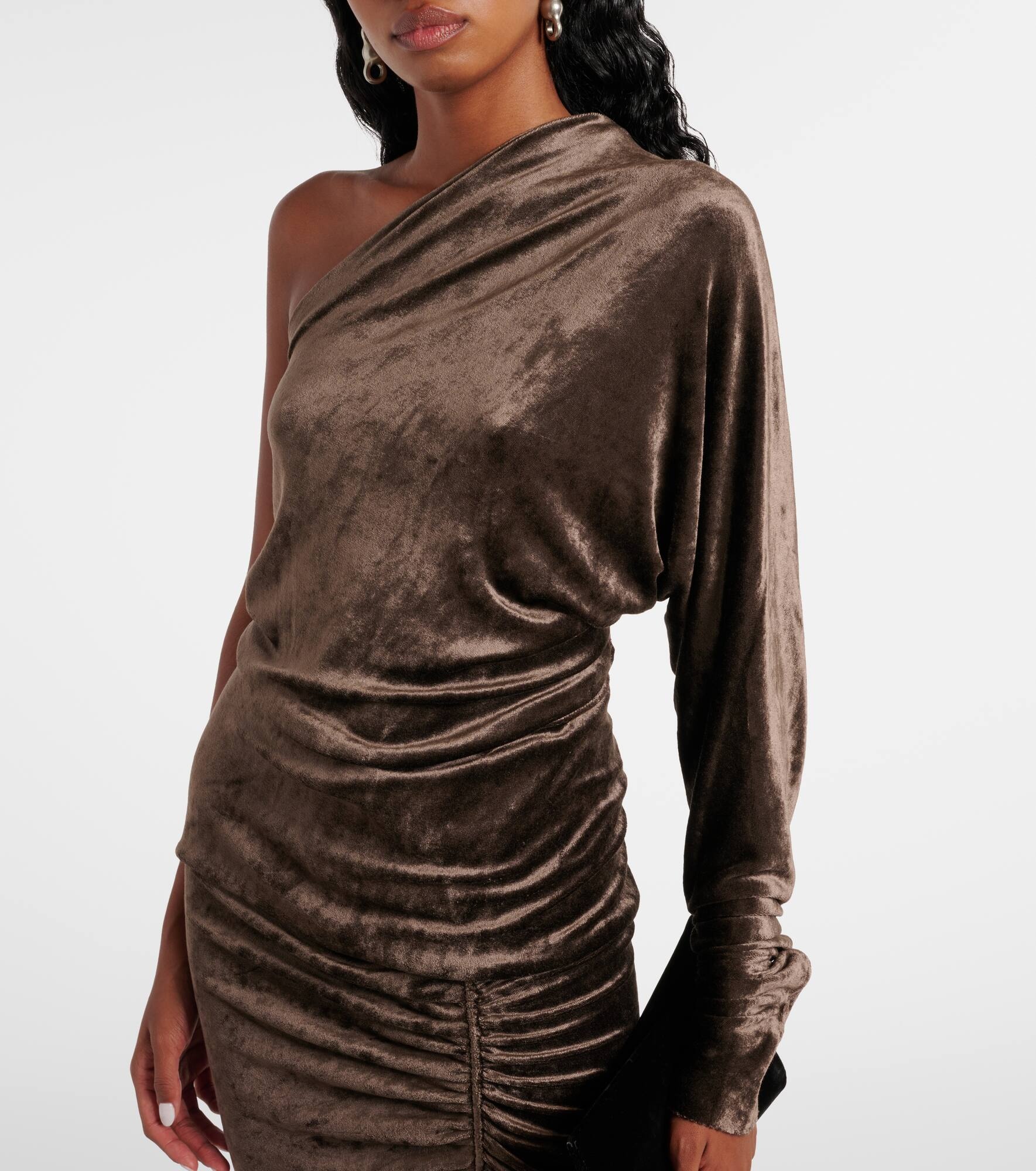 Lilies Diana one-shoulder velvet top - 4
