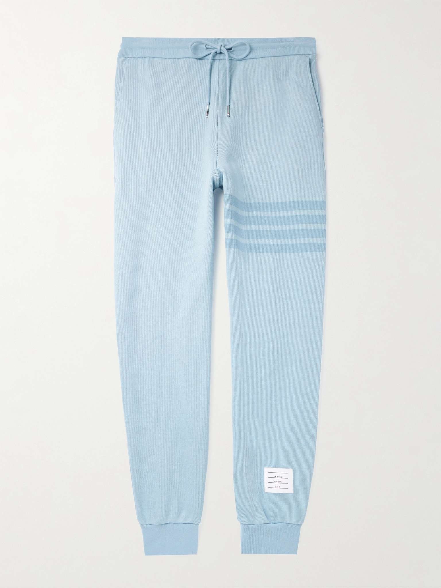 Tapered Striped Cotton-Jersey Sweatpants - 1
