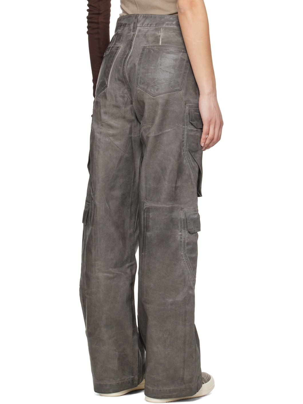 Gray Hollywood Double Cargo Jeans - 3