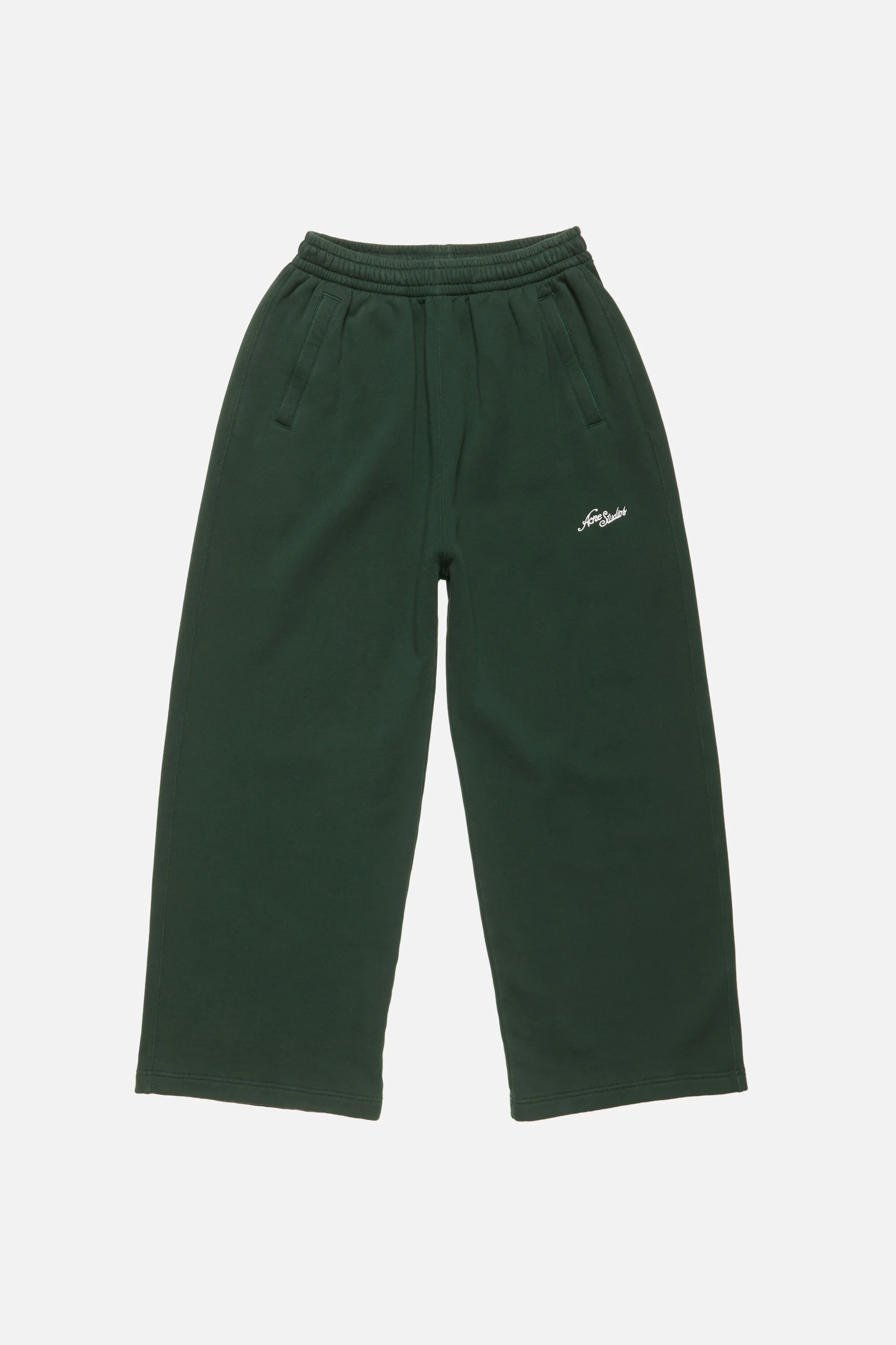 Fleece logo sweatpants - Dark green - 1