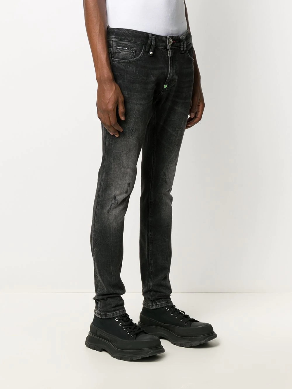 Outline Skull Straight Cut jeans - 3