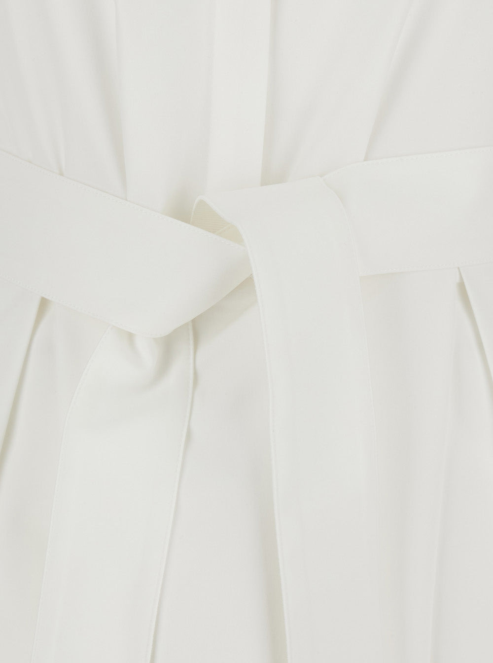 Herno Women White Sleeveless Dress With Classic Collar And Adjustable Belt In Tech Fabric Stretch Wo - 3