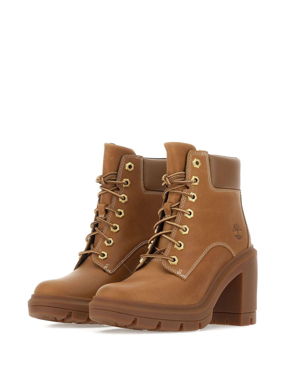lace-up block-heel boots - 2