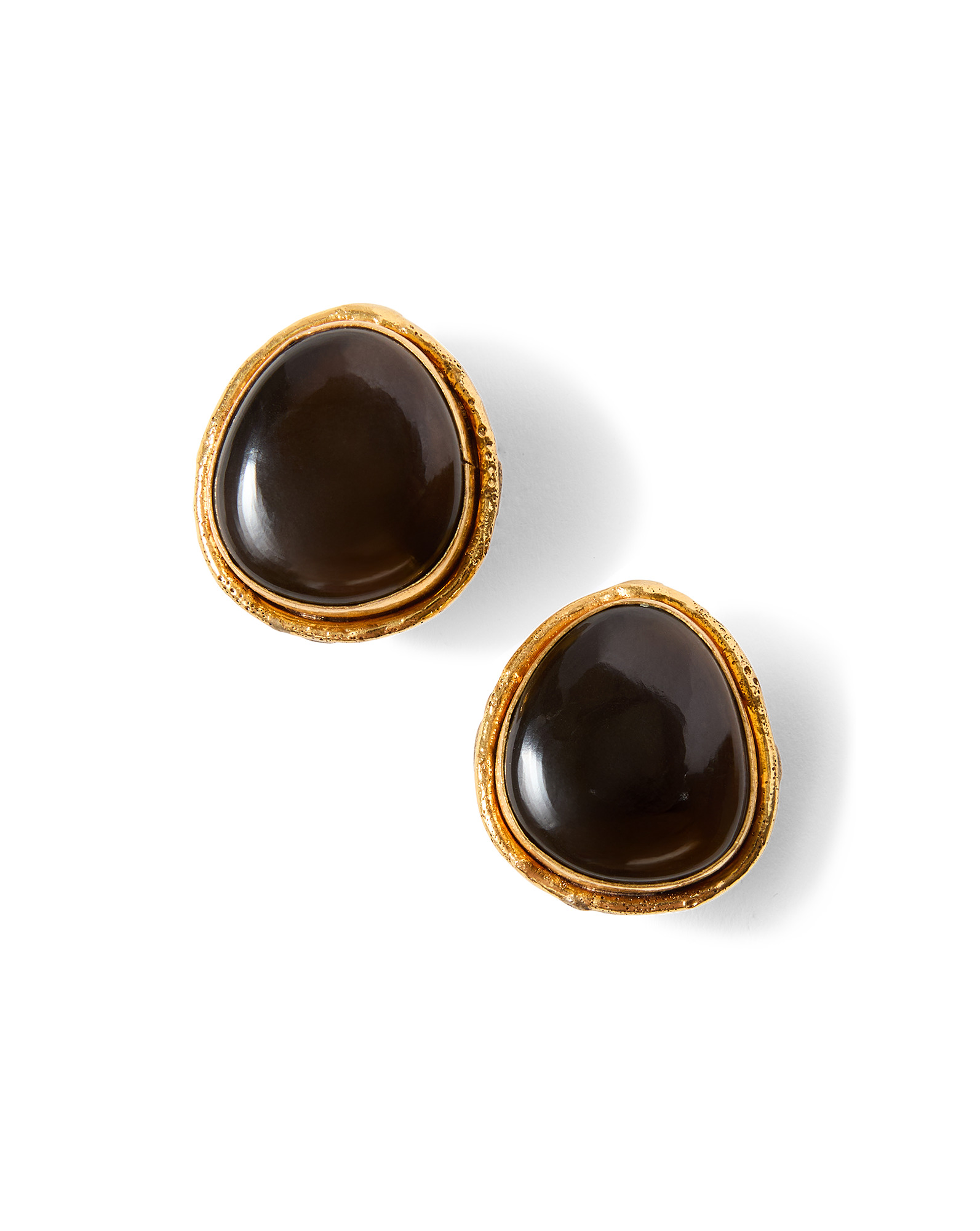 MACAROON SMOKY QUARTZ EARRING - 6